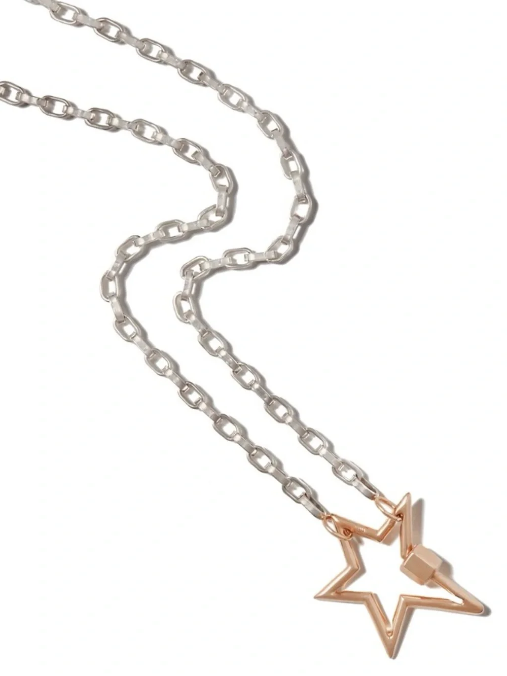Marla Aaron Biker Chain Necklace in Polished Silver - Picture 2 of 5